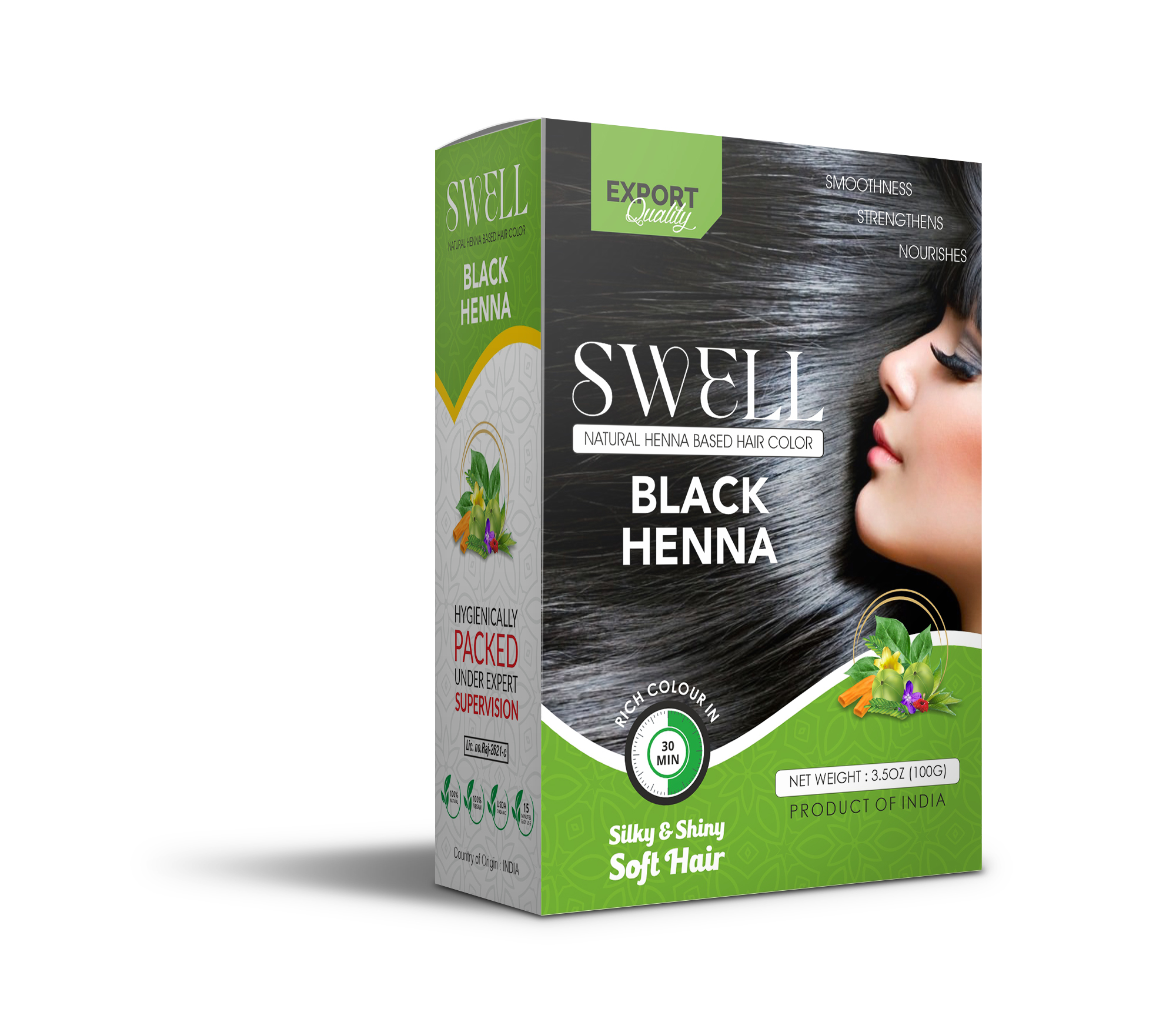 Swell Henna Based Hair Color Black